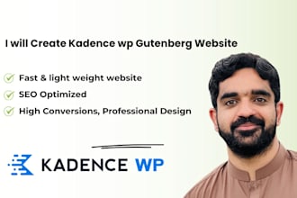 create wordpress website with gutenberg and kadence blocks