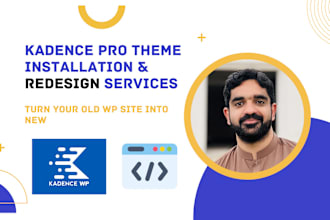 redesign wordpress website with kadence blocks