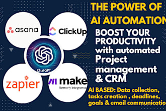 automate clickup asana workflows and tasks using zapier integromat make