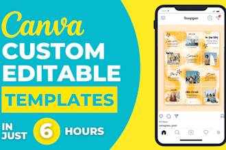 design anything in editable canva templates as canva expert