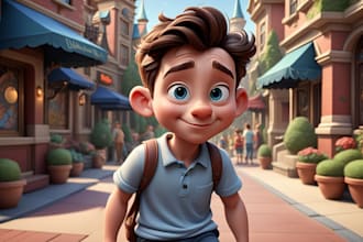 turn your portrait into a disney style cartoon illustration