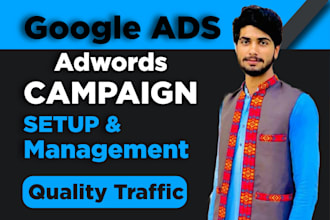 setup, optimize and manage google ads, adwords PPC campaigns