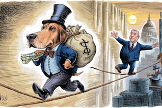 do digital political cartoon for political cartoon
