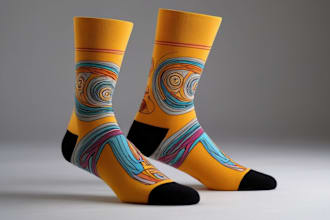 design modern and unique custom socks