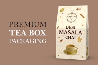 do custom tea, coffee packaging box design