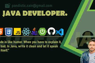 be your full stack web developer in react js and spring boot
