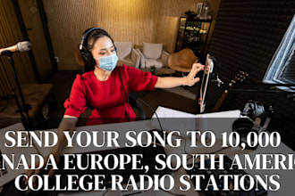 air your song on 10k canada, europe, south american college radio