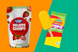 do candy wrappers, chips bag design