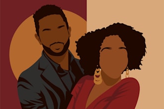 draw minimalist vector portraits