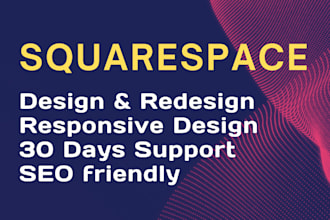 design squarespace website, redesign squarespace website with SEO