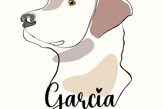 make one line drawing of your pet