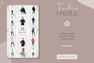 design stunning instagram puzzle feed design