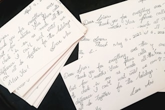handwrite letters and invites for you