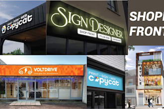 design modern shop front window graphic, decal, vinyl,signage