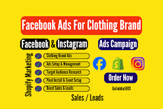 facebook ads for clothing brand shopify marketing meta ads campaign
