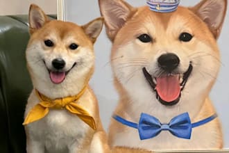 print custom pet photos or pet portrait on paper or canvas