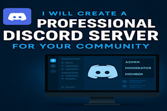 create a professional custom discord server with bots, roles, and design