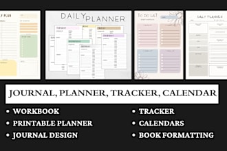 design printable journal book planner workbook design kdp low content book cover