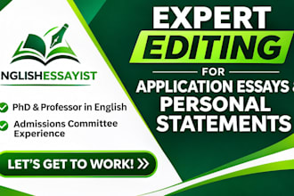 professionally edit college application essays and personal statements