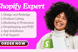 design shopify store shopify website design and redesign shopify dropshiping pod