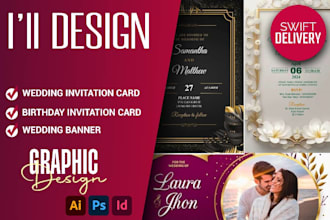 design invitation banner flyer for wedding birthday party