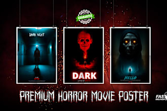 design extreme horror movie poster for you