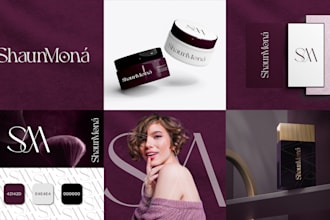 design modern minimalist logo and brand identity with full branding kit