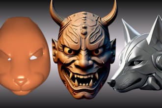 sculpt 3d mask 3d helmet mask cosplay helmet stl armor 3d model for 3d printing