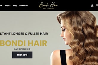 design stunning hair extension shopify store beauty salon store fashion website