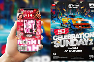 design party flyer, club, birthday, christmas, thanksgiving, event flyer design