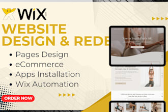 do wix website design, wix website redesign, wix booking, wix redesign wix event