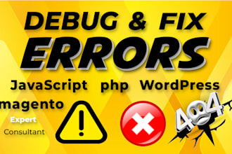 fix issues, bugs, errors of shopify, magento2, php, webflow, wordpress web