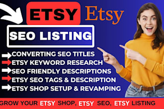 create etsy shop etsy seo etsy product listing to get sales and traffic