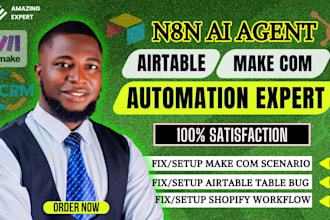 make n8n ai automation fix shopify workflow setup airtable database fix make com