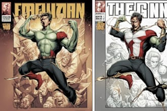 draw superhero character comic style