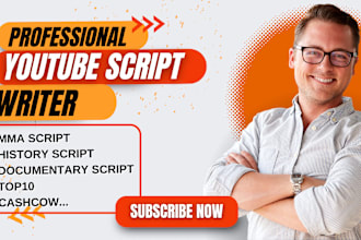 write quality youtube script, history, documentary, video script that convert
