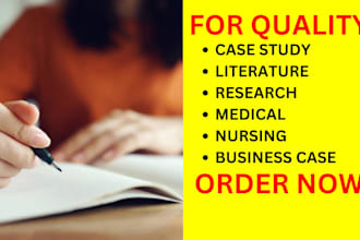 write compelling business case study, literature, medical and reports