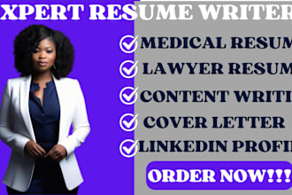 write professional medical resume, nursing, dentist, cover letter and linkedin