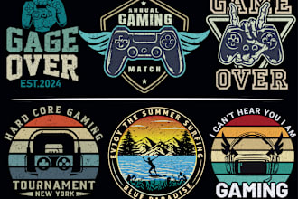 make vintage retro sunset graphics tshirts design