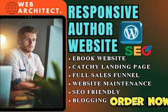 create author book website ,landing page ,sales funnel, website ranking, SEO