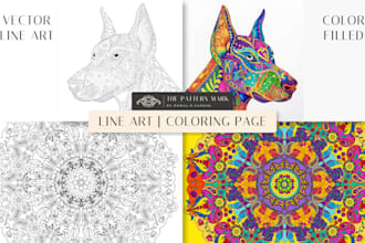 draw line art coloring page illustration