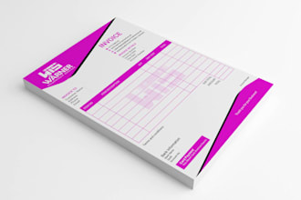 create modern invoice, quotation and receipt design for you