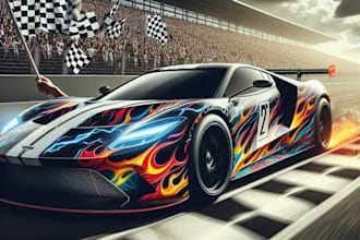 make a car wrap for racing and drift livery