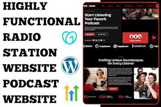design highly functional radio station website podcast website radio website