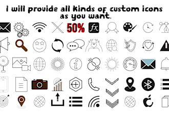 design unique custom icon set