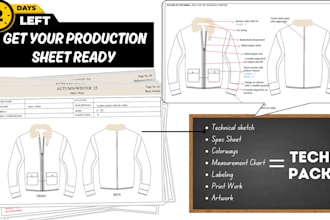create professional factory made fashion techpack
