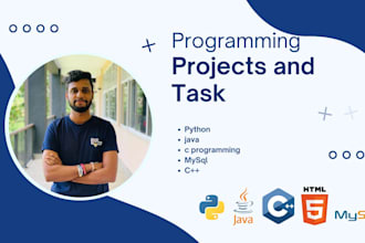 do computer science java python c programming task and project
