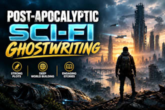 ghostwrite post apocalyptic sci fi novels with strong plots and worldbuilding