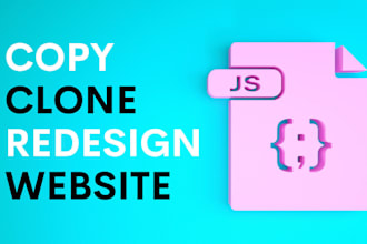 copy clone duplicate or redesign any website using react js