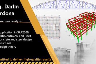 provide structural analysis, design services in sap2000 for concrete, steel